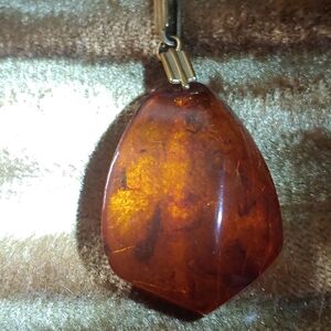 Amber Pendant Necklace